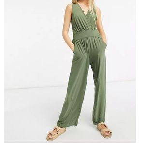 Olive Flared Jumpsuit